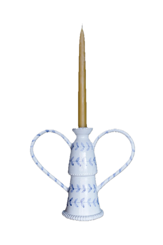 English Delftware Candlestick 4| Emily Mitchell