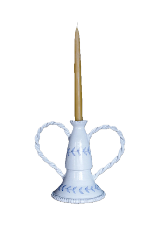 English Delftware Candlestick 5| Emily Mitchell