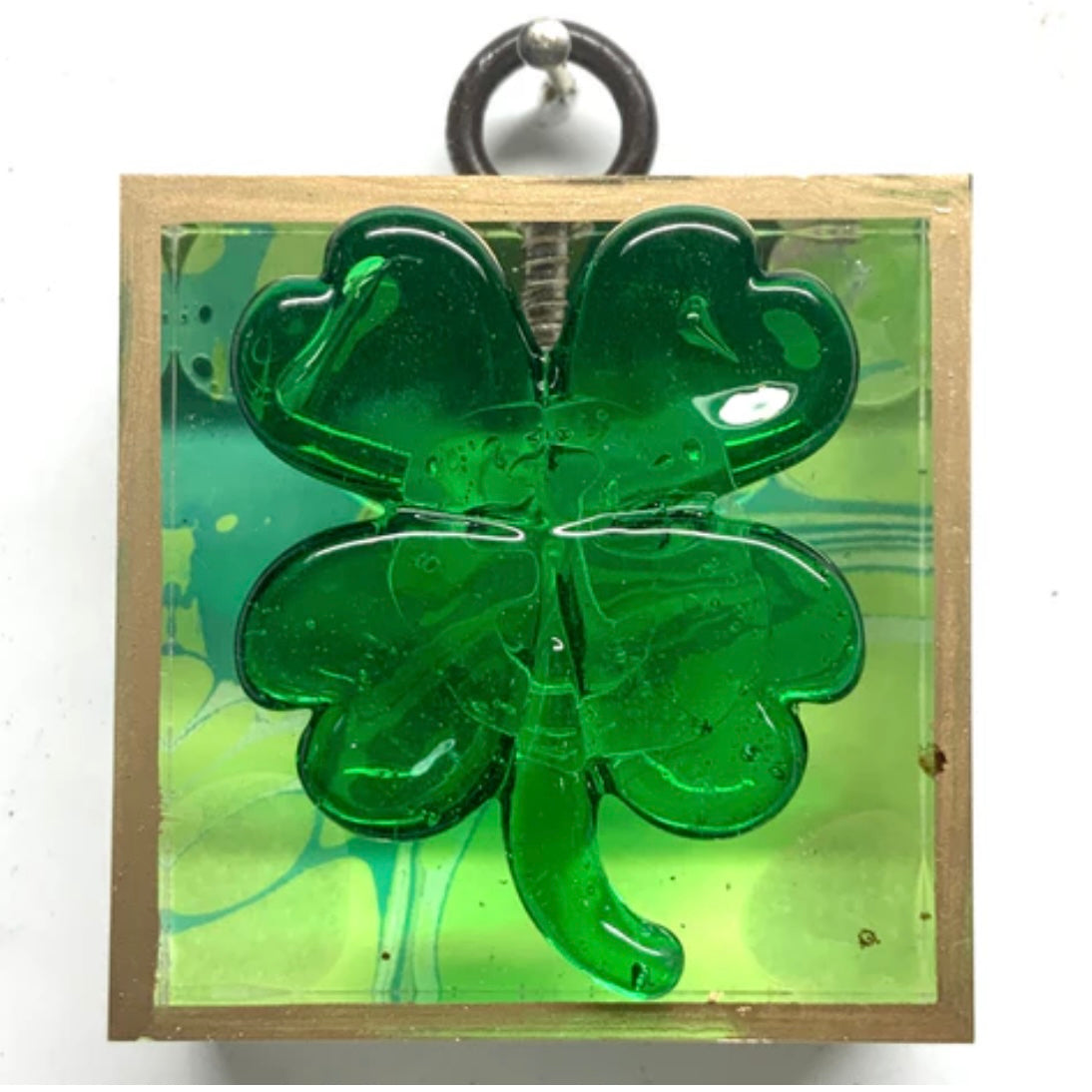 Modern Lacquered Frame with Dragonfly on Oyster Shell