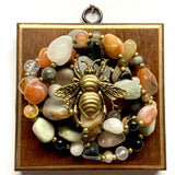 Wooden Frame with Grande Bee on Necklace