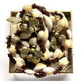 Acrylic Frame with Bees on Beads / Slight Imperfections