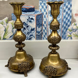 Pair of Antique Brass Candlesticks