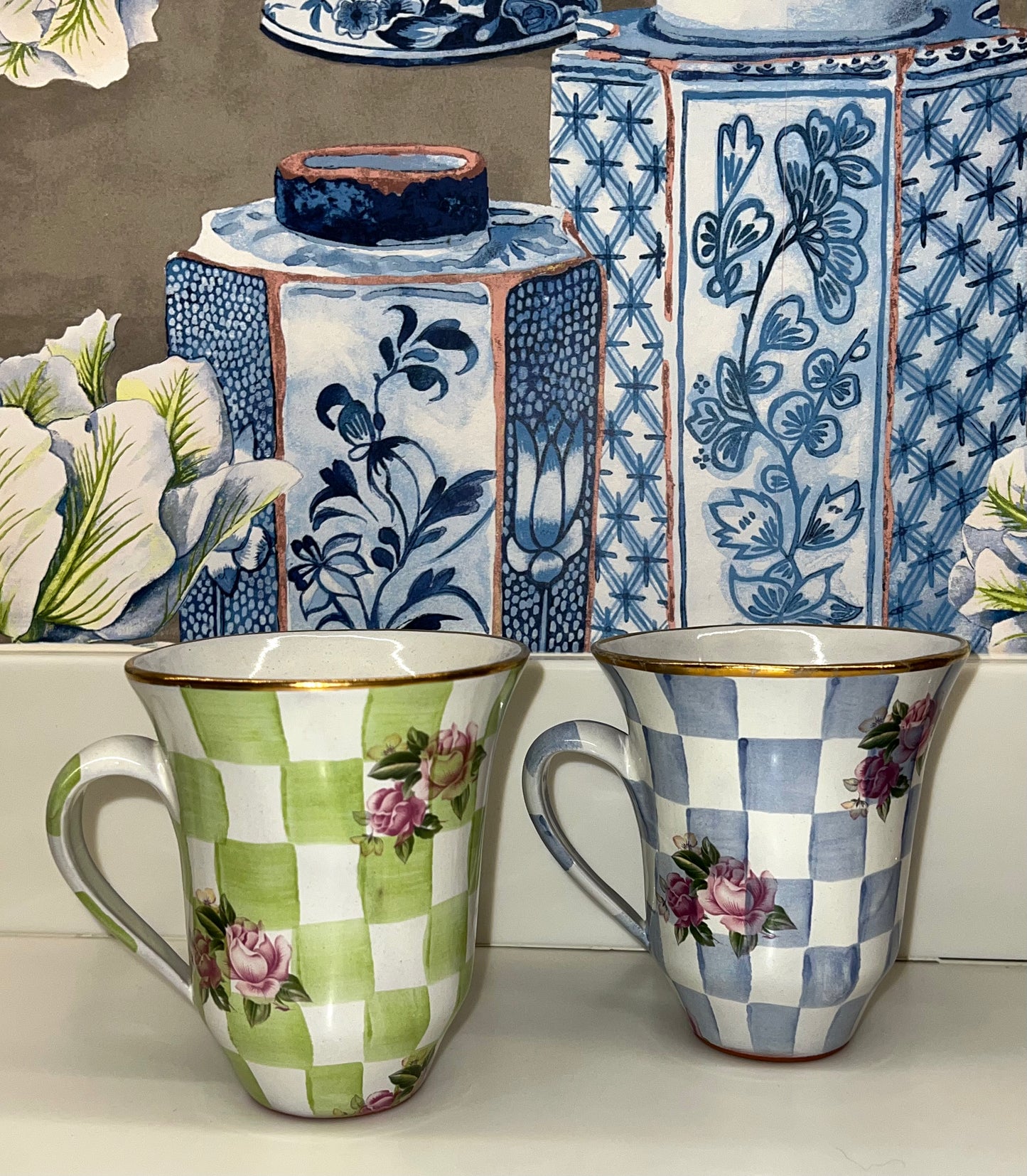 Mackenzie Childs Mugs and Sugar