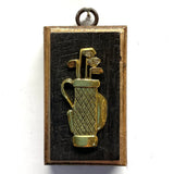 Bourbon Barrel Frame with Golf Clubs