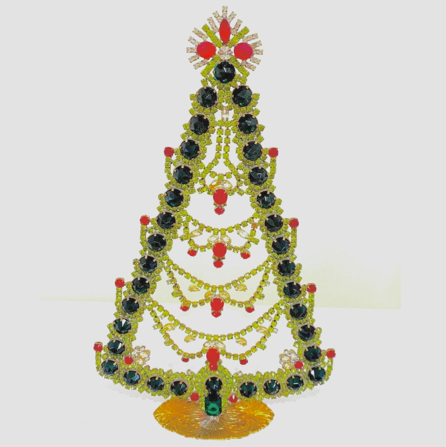 Czech Rhinestone Christmas Tree