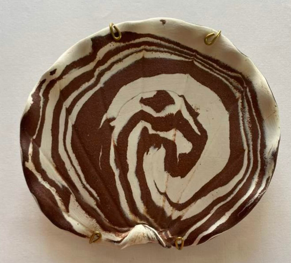 Shells - Medium Unglazed Terracotta and White Stoneware