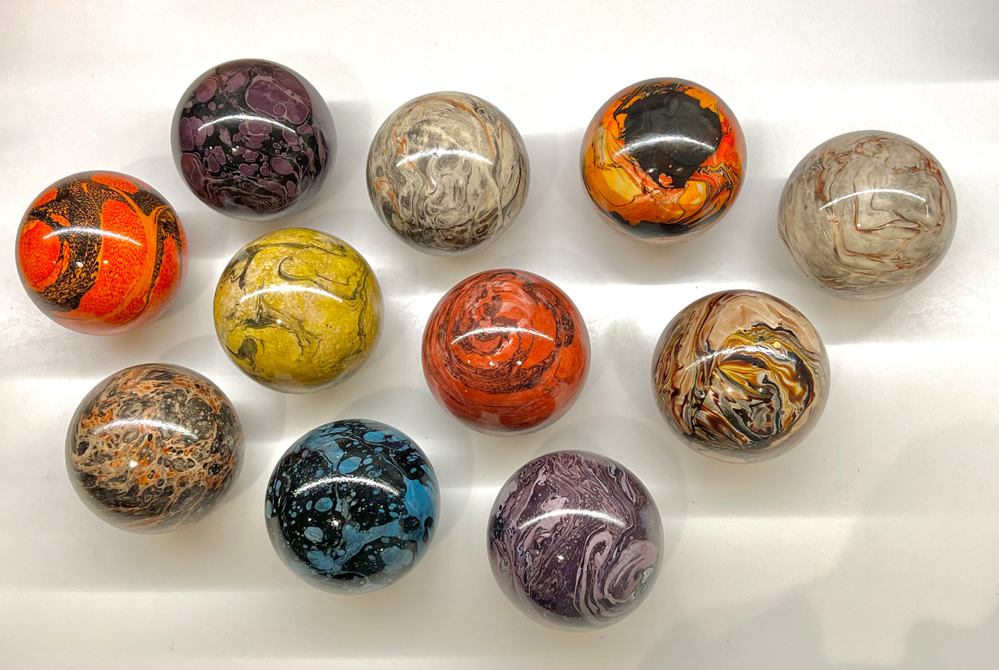 Paperweights by Globemaker Julia Forte MUSTARDS
