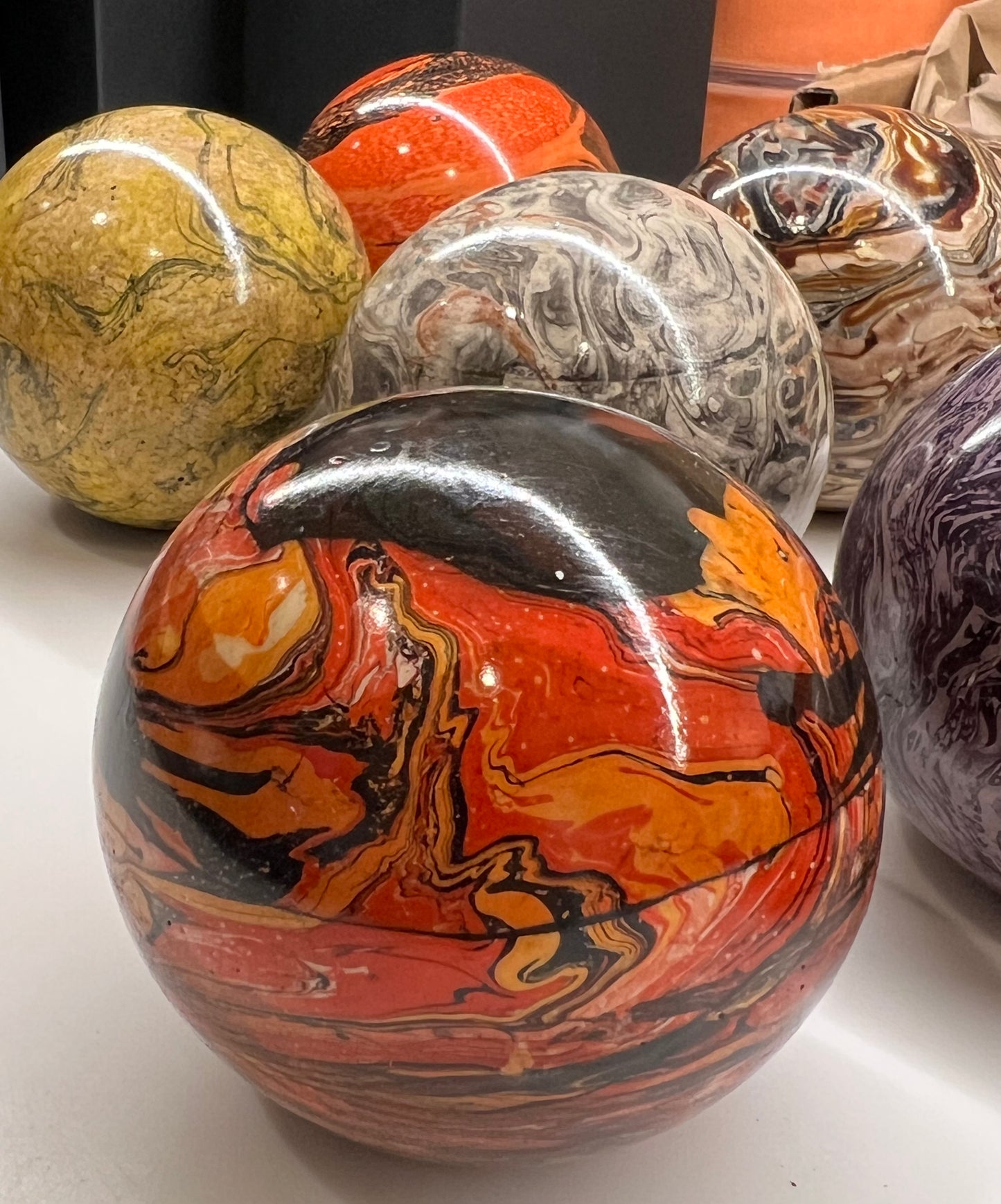 Paperweights by Globemaker Julia Forte ORANGE
