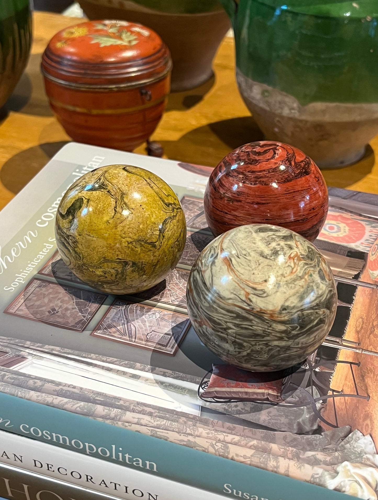 Paperweights by Globemaker Julia Forte EARTH TONES 5