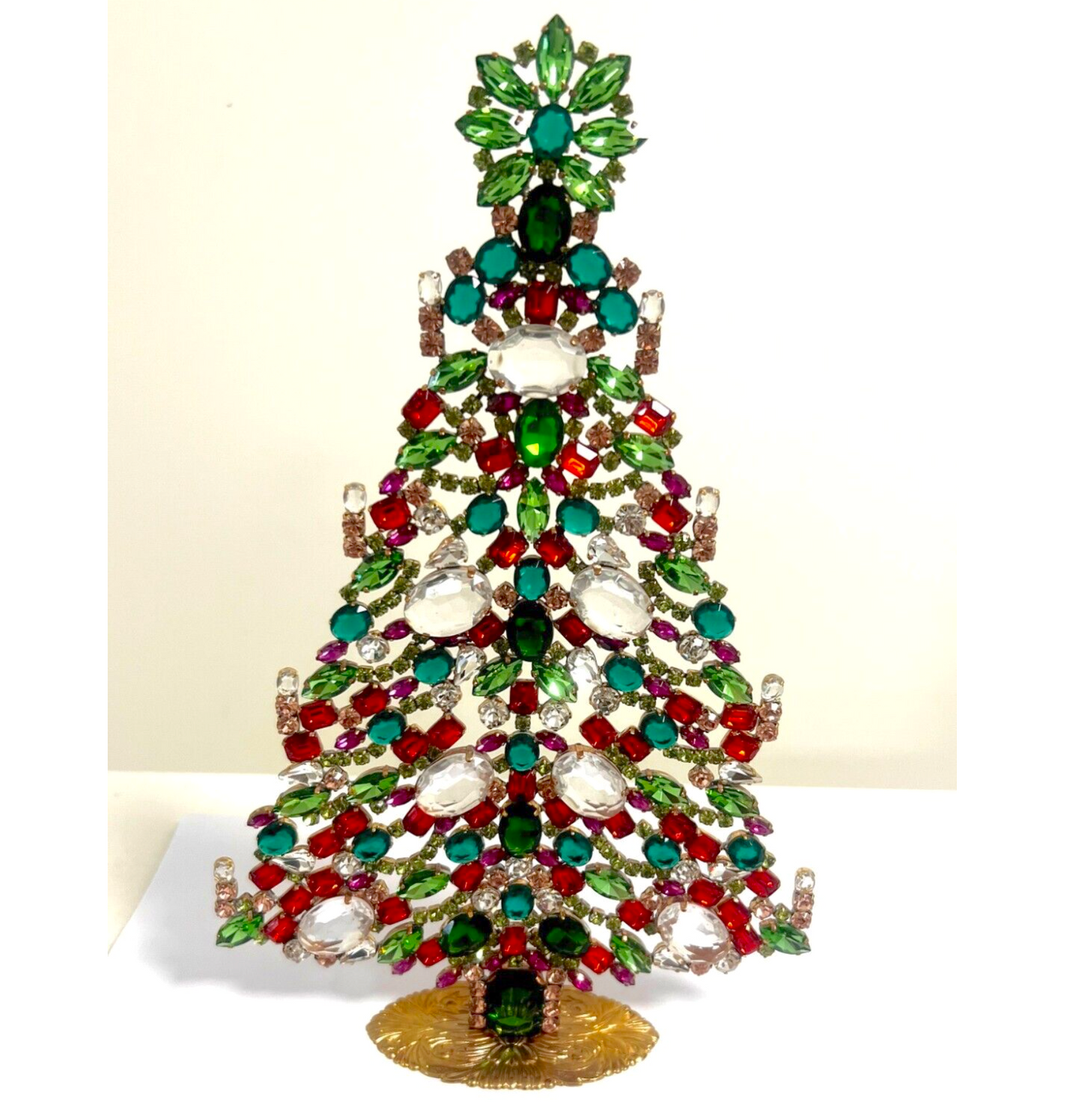 Czech Rhinestone Christmas Tree