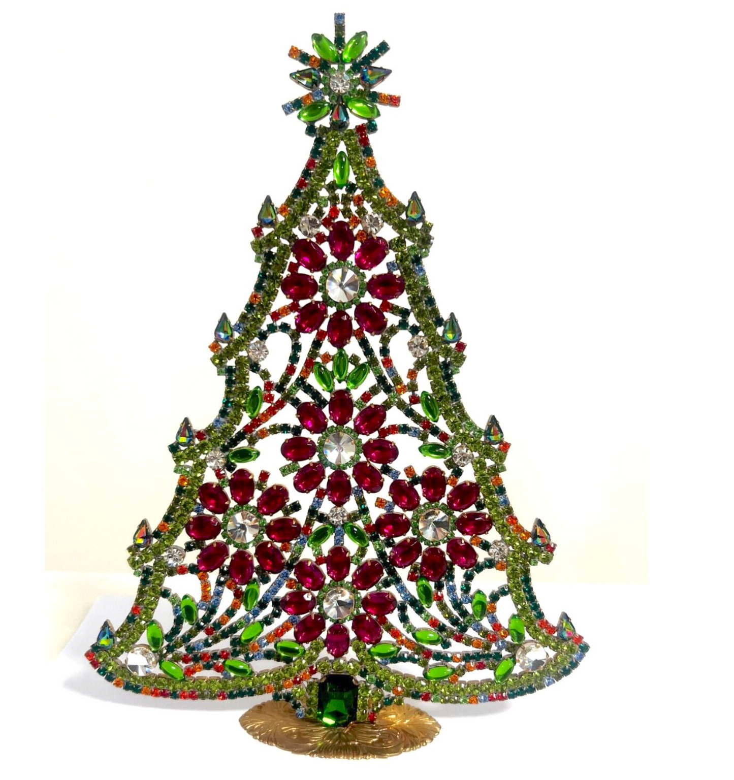 Czech Rhinestone Christmas Tree