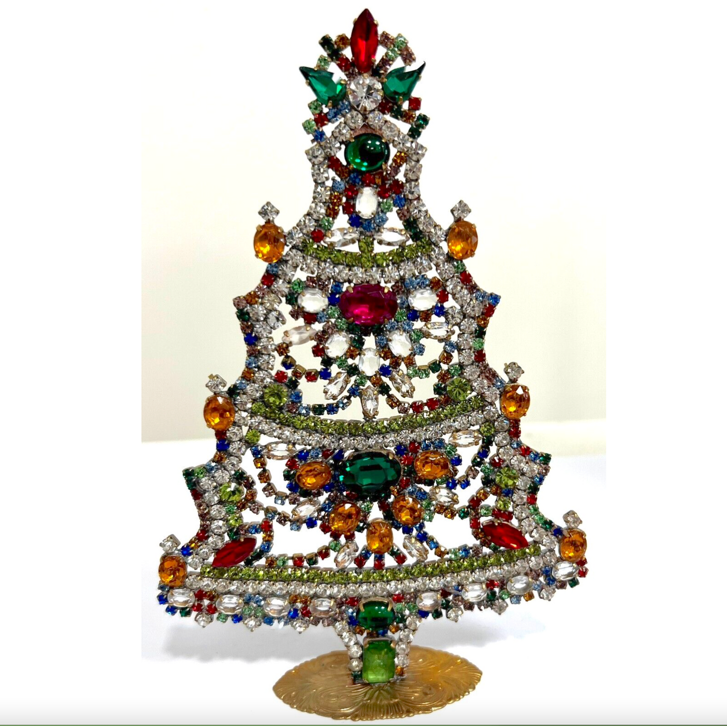 Czech Rhinestone Christmas Tree