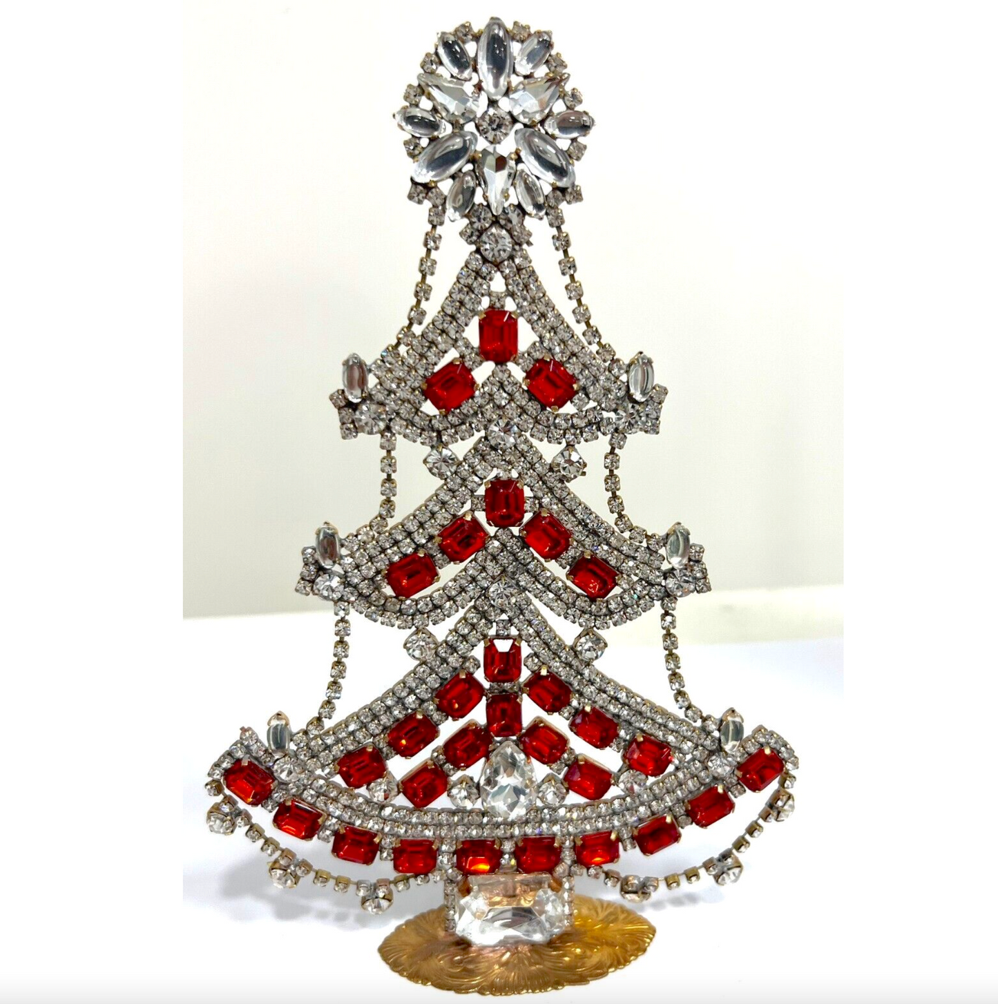 Czech Rhinestone Christmas Tree