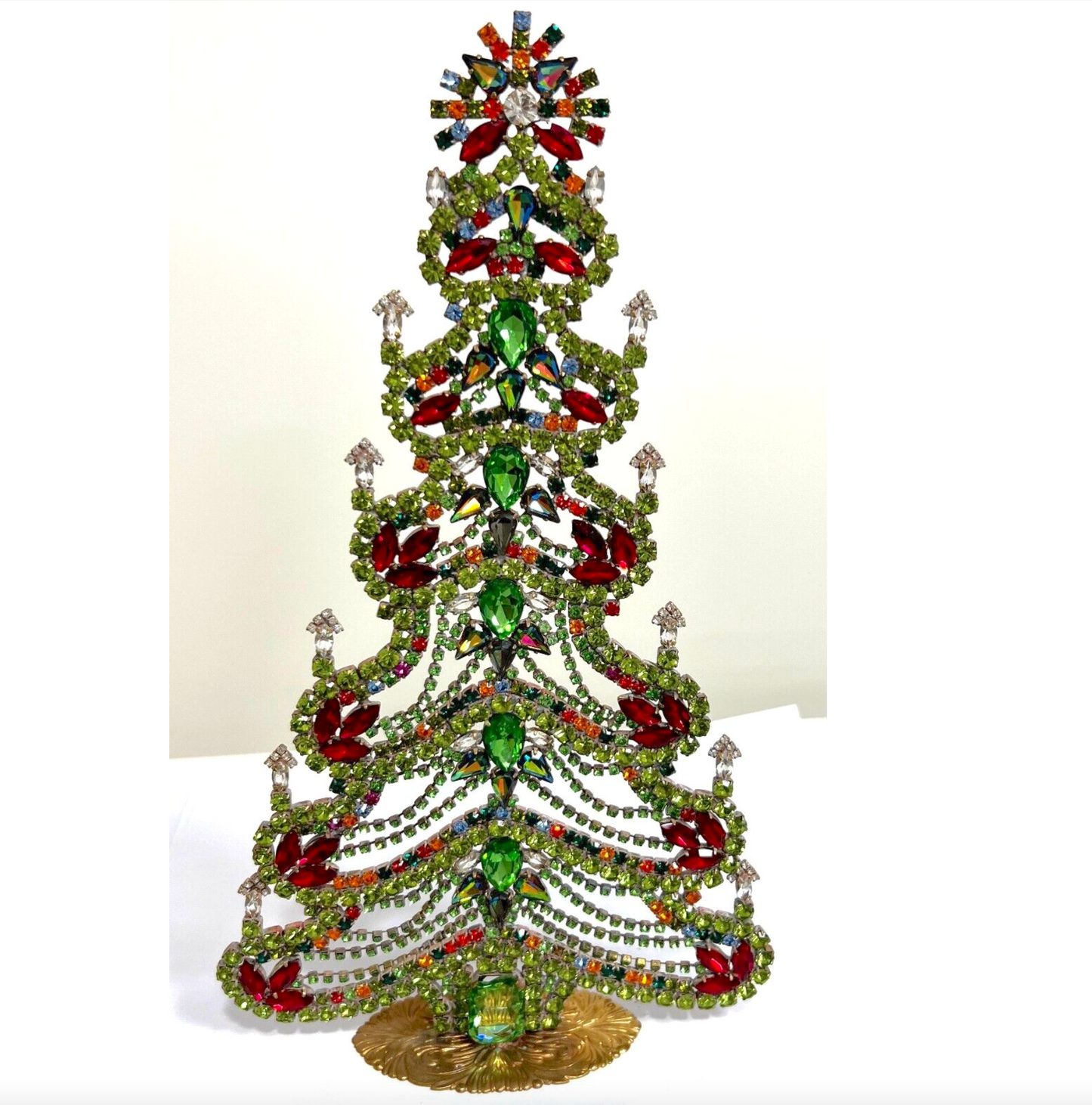 Czech Rhinestone Christmas Tree