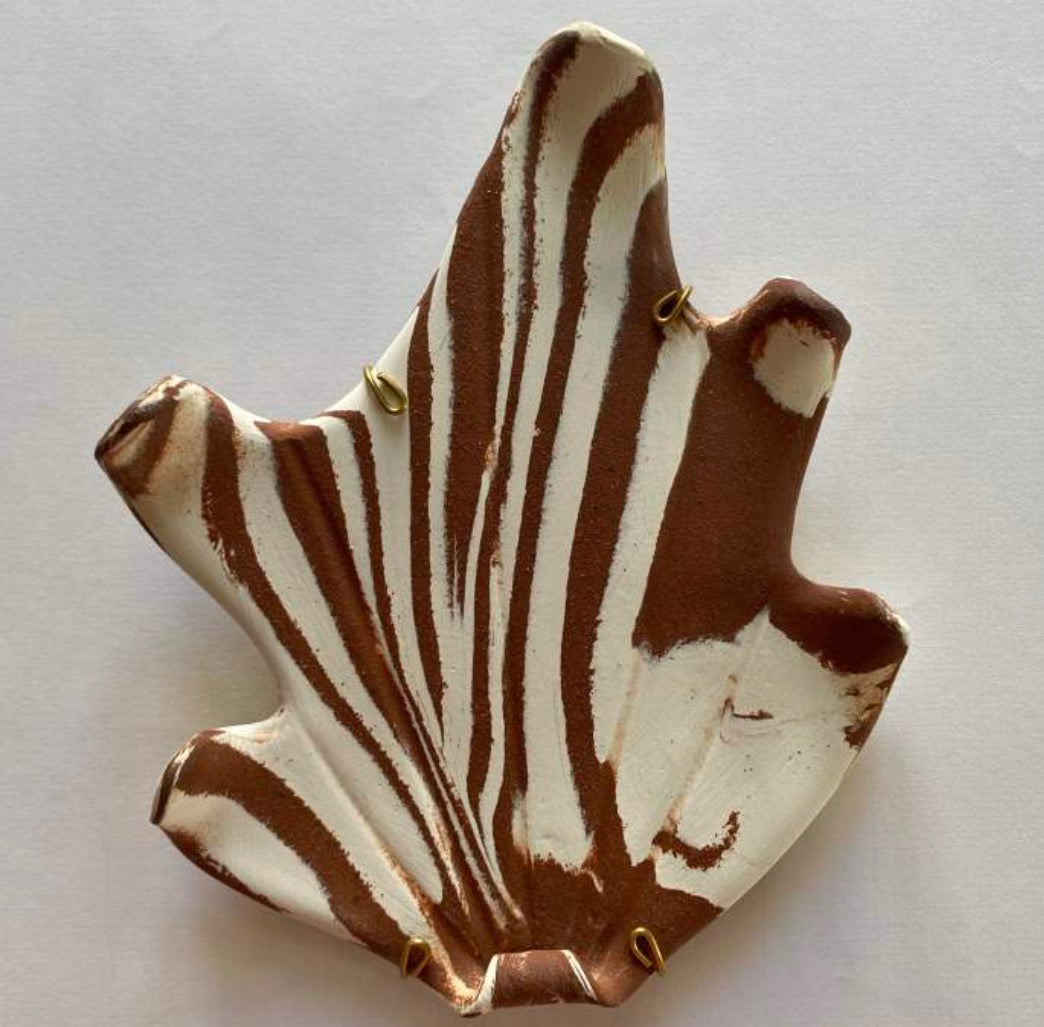 Shells - Small Unglazed Terracotta and White Stoneware