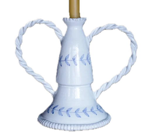 English Delftware Candlestick 5| Emily Mitchell