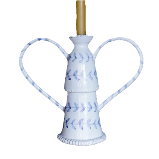 English Delftware Candlestick 4| Emily Mitchell