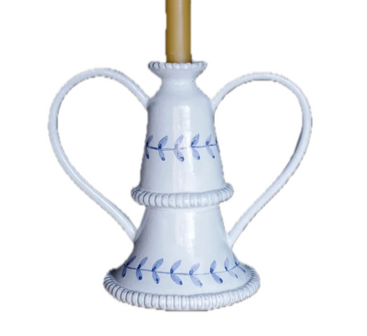 English Delftware Candlestick 3| Emily Mitchell