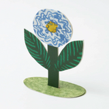 Card | Blue Stand-Up Flower