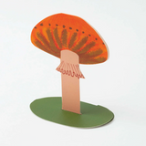 Card | Orange Frilly Stand-Up Mushroom