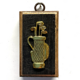 Bourbon Barrel Frame with Golf Clubs