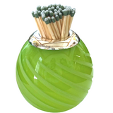 Lucy Cope Matchstriker Small Citrus Green Spirals