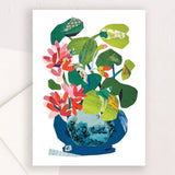 Geranium in Blue Card