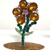 Spring Czech Rhinestone Flower