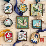 Meriwether ~ Art Locket Mermaid Vintage Ornament Handmade 