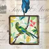 Virdi Parrot ~ Art Locket Chinoiserie Ornament Handmade 