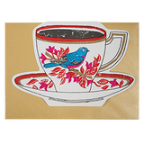 Birdy Tea Cup | Cut-Out - Greeting Card