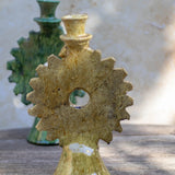 Moroccan Sculptural Candle Holder | Yellow Ochre