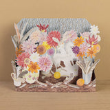 Zebra, Dahlias and Feathers