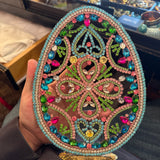 An XL Czech Rhinestone Egg