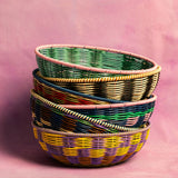 Maegen Woven Bowl | Pink/Navy