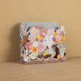 Zebra, Dahlias and Feathers