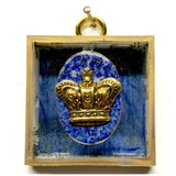 Acrylic Frame with Crown on Lapis / Slight Imperfections