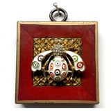 Lacquered Frame with Enameled Bee