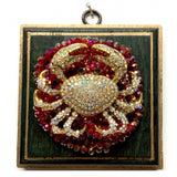 Painted Frame with Crab on Beads