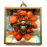 Acrylic Frame with Grande Bee on Necklace / Slight Imperfections