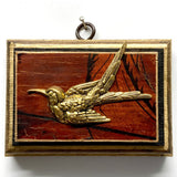 Bourbon Barrel Frame with Bird on Cormandel