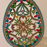 An XL Czech Rhinestone Egg