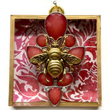Acrylic Frame with Grande Bee on Brooch / Slight Imperfections