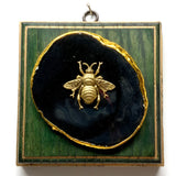 Painted Frame with Grande Bee on Agate