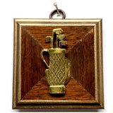 Wooden Frame with Golf Bag