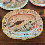 Amelia Tuttiett Bird with Strawberries Platter