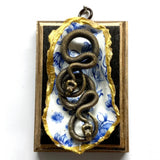 Bourbon Barrel Frame with Snakes on Oyster Shell