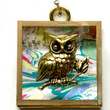 Acrylic Frame with Owl / Slight Imperfections