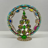 Czech Rhinestone Christmas Tree Circle