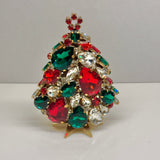 Czech Rhinestone Christmas Tree 3-D!